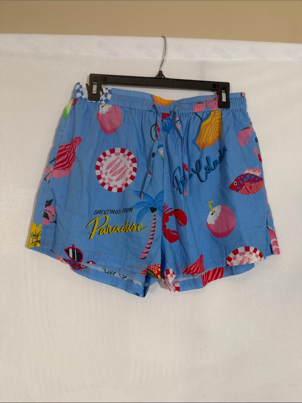NWT Alden Adair Berry Shorts Size S In Coastal Icon Print Lined With Pockets